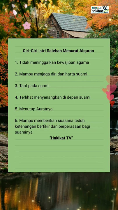 Ciri-ciri istri Sholehah menurut Al-Qur'an #shorts #shortvideo #wanitasholehah