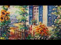 How to paint Provence/House/flowers/lavender fields/Acrylic/Прованс Дом/Цветы/Лавандовые поля /Акрил
