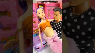 Oddly Satisfying Barbie Rumi pregnant gave birth playset accessories ASMR #barbie