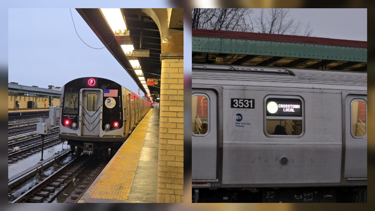 MTA NYCT Subway: Kawasaki R160B Alstom (F) Train And Kawasaki R211A (G) Train At 4th Avenue 9th St