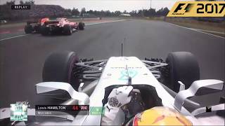 F1 2017 MEXICO GRAND PRIX: FIRST CORNER Hamilton and Vettel CONTACT