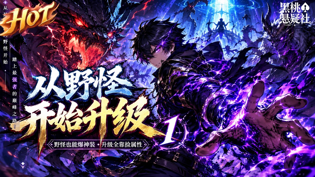 The hottest collection! "Leveling Up from Wild Monsters 1": Travel to another world and become the weakest wild monster. Defeating living beings allows unlimited levels of leveling, continuously evolving and transforming, step by step crushing all kinds of human prodigies. #热血 #玄幻 #系统 #爽文 #逆袭 #战斗 #黑桃悬疑社