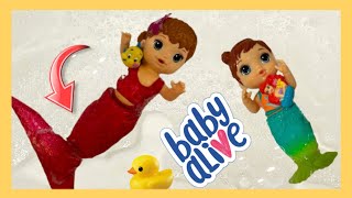 BABY ALIVE Mermaids swimming in the Bath 🧜🏻‍♀️