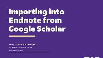 Importing into Endnote from Google Scholar
