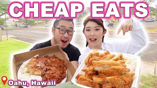 CHEAP EATS: Plate Lunch! || [Honolulu, Oahu, Hawaii] Chicken Katsu, Chili Chicken Plate