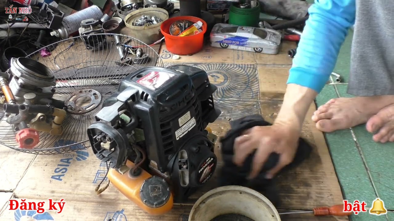 Những lưu ý khi rã ráp giàn hơi máy cắt cỏ 4 thì Honda, những yếu tố quyết định đến độ ổn định.