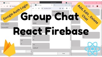 Group Chat in React with Firebase || Chat App in React  || React || Firebase