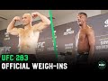 UFC 283: Official Weigh-Ins Main Card