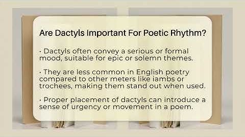 Are Dactyls Important For Poetic Rhythm? - The Prose Path