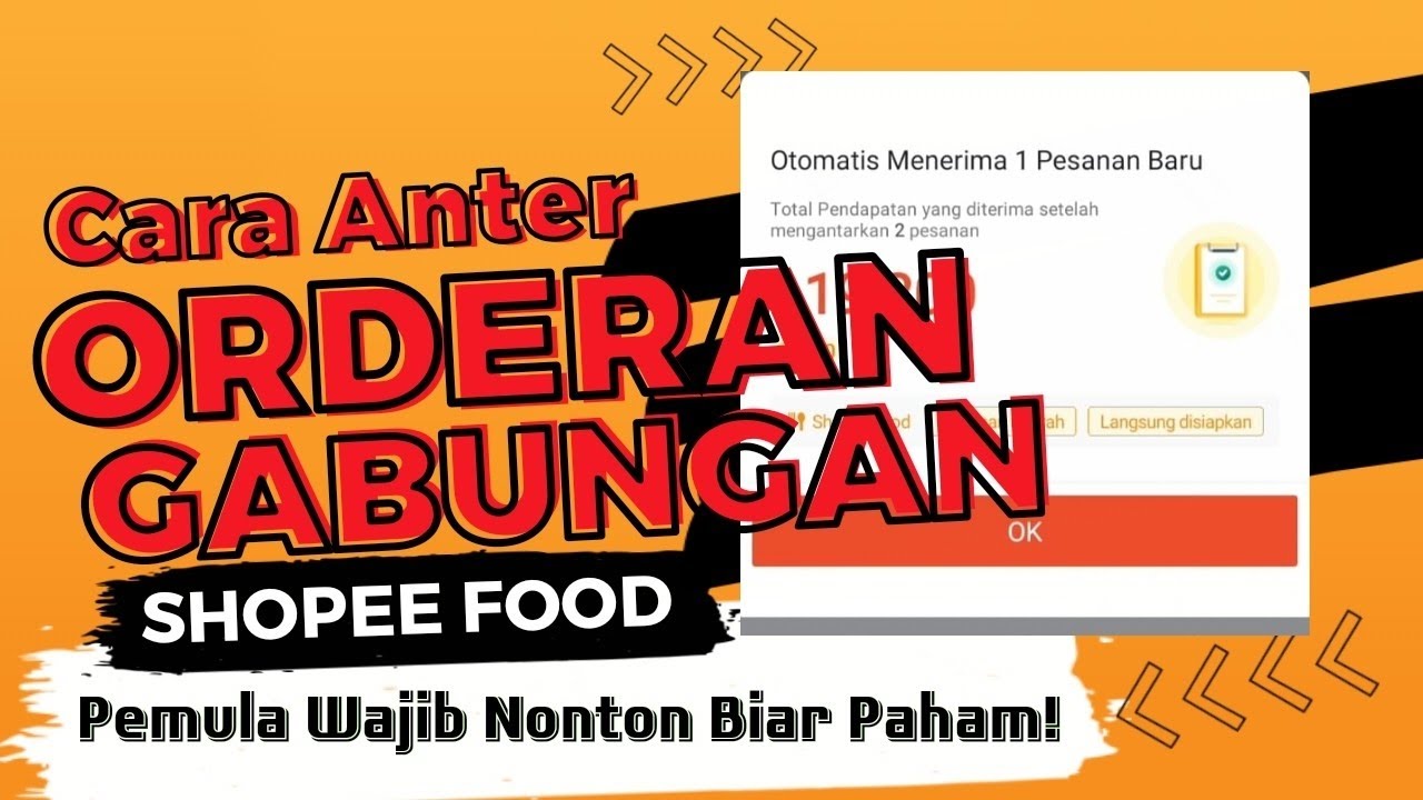 Tutorial Cara Menjalankan Orderan Gabungan Shopeefood Driver | Tutorial Driver Shopee Food Pemula