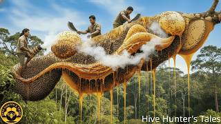 One Wrong Step Changes Everything | Harvesting Five Giant Wild Beehives on an Ancient Tree