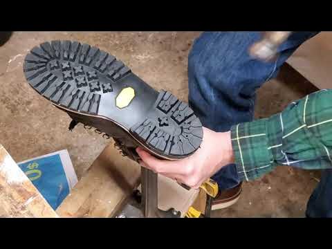 I put new soles on my own Doc Martens at home! - YouTube