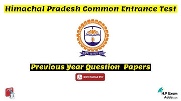 HPCET Previous Year Question Paper:- Download P.D.F