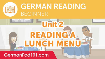 German Beginner Reading Practice - Reading a Lunch Menu
