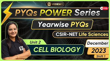 PYQ Power Series | Cell Biology | Year-wise PYQs | Dec 2023 Shift 1 | Dr. Ravina Rai | CSIR | GATE |