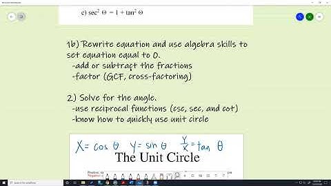 Solving Trig Equations With Restrictions  - A Tutorial