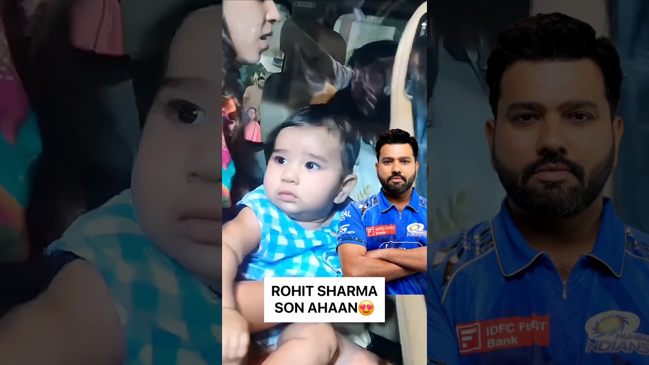 Ritika Sajdeh With Rohit Sharma Son Ahaan Sharma First Time Came Live on Camera #Rohitsharma #ahaan