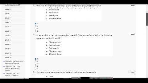 Ethical Hacking Week 11 Assignment Solution, NPTEL Video