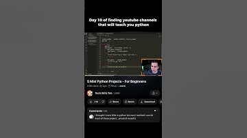 Day 10 of finding youtube videos that will teach you Python