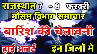 आज का राजस्थान मौसम विभाग : Rajasthan Weather Report 7 February 2024 Jaipur Weather Today