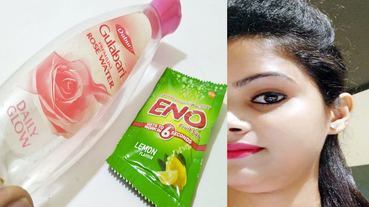 Remove suntan Instantly From your face With Eno Rose water - Skin Whitening Face Pack beauty tips