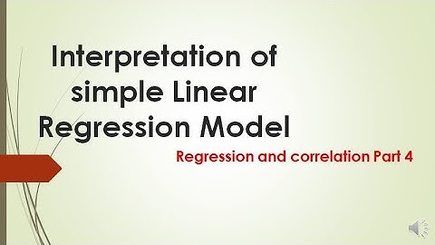 Interpretation of simple linear regression Model in urdu : hindi: regression and correlation part4