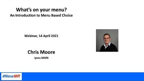 What’s on the Menu? An Introduction to Menu Based Choice