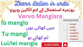 Lesson #3 Italian grammar ||Vervo mangiare ||learn Italian in Urdu screenshot 5