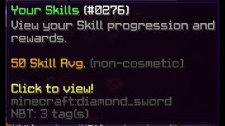 I got skill average 50 in Hypixel Skyblock
