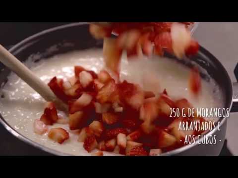 RECEITAS COM CHOCOLATE - ARROZ DOCE DE MORANGOS, CHOCOLATE BRANCO E HORTELA?
