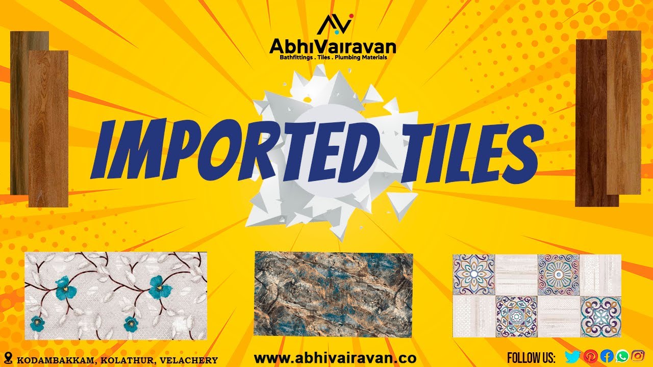Exclusive Designs Of Imported Tiles | Abhi Vairavan - YouTube