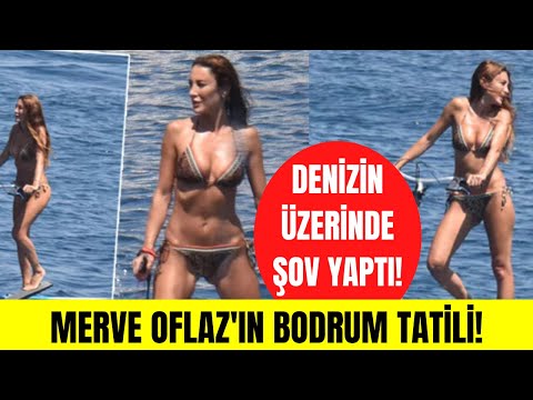 Merve Oflaz sörf tahtasında hünerlerini sergiledi! 'Bravo aşkım'