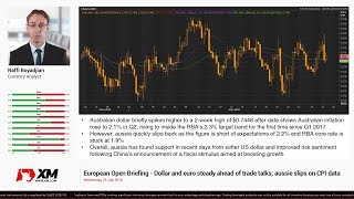Forex News: 25/07/2018 - Dollar and euro steady ahead of trade talks; aussie slips on CPI data