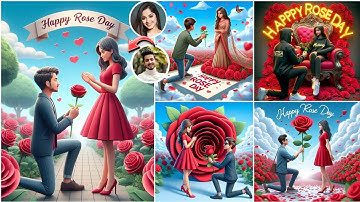 Rose Day Ai Photo Editing | Happy Rose Day Name Video Editing | Rose Day AI Image Genarator - Bing