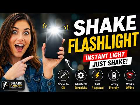 Turn ON Your Flashlight by Just Shaking Your Phone 🔦 | Shake Flashlight: Morse+Disco