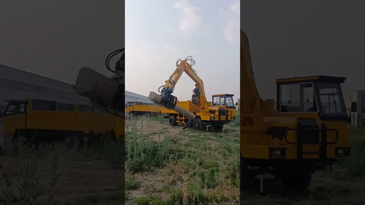 Wood grab machine Rotary wood grab machine One machine is multi-use time-saving labor-saving woo