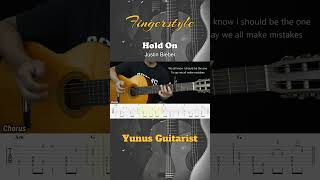 Hold On - Justin Bieber - Fingerstyle Guitar Tutorial + TAB & Lyrics #fingerstyle