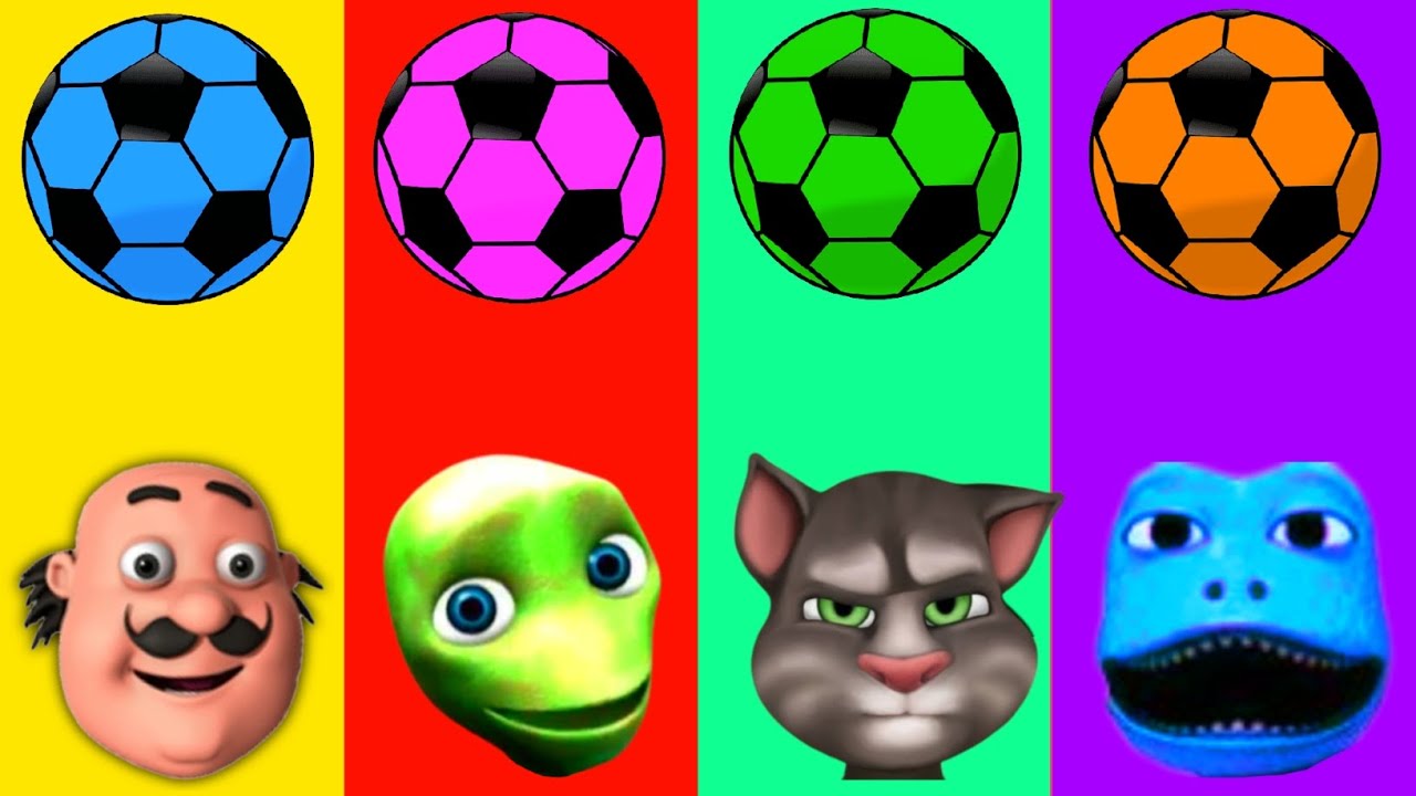 Motu vs Green Aline - Tom - Frogs Face Ball ⚽ Colours Matching Game Level - 02
