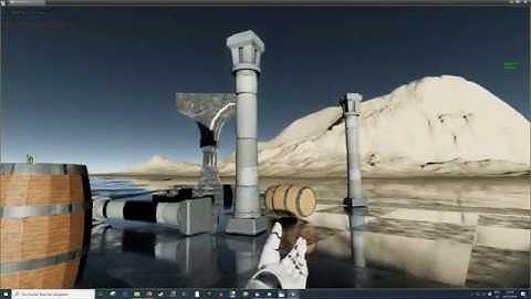 Unreal 4 ProjectOcean Walking on Chessboard RTX On