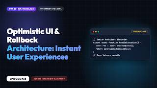 Optimistic UI & Rollback Architecture: Instant User Experiences - Frontend Interview #38