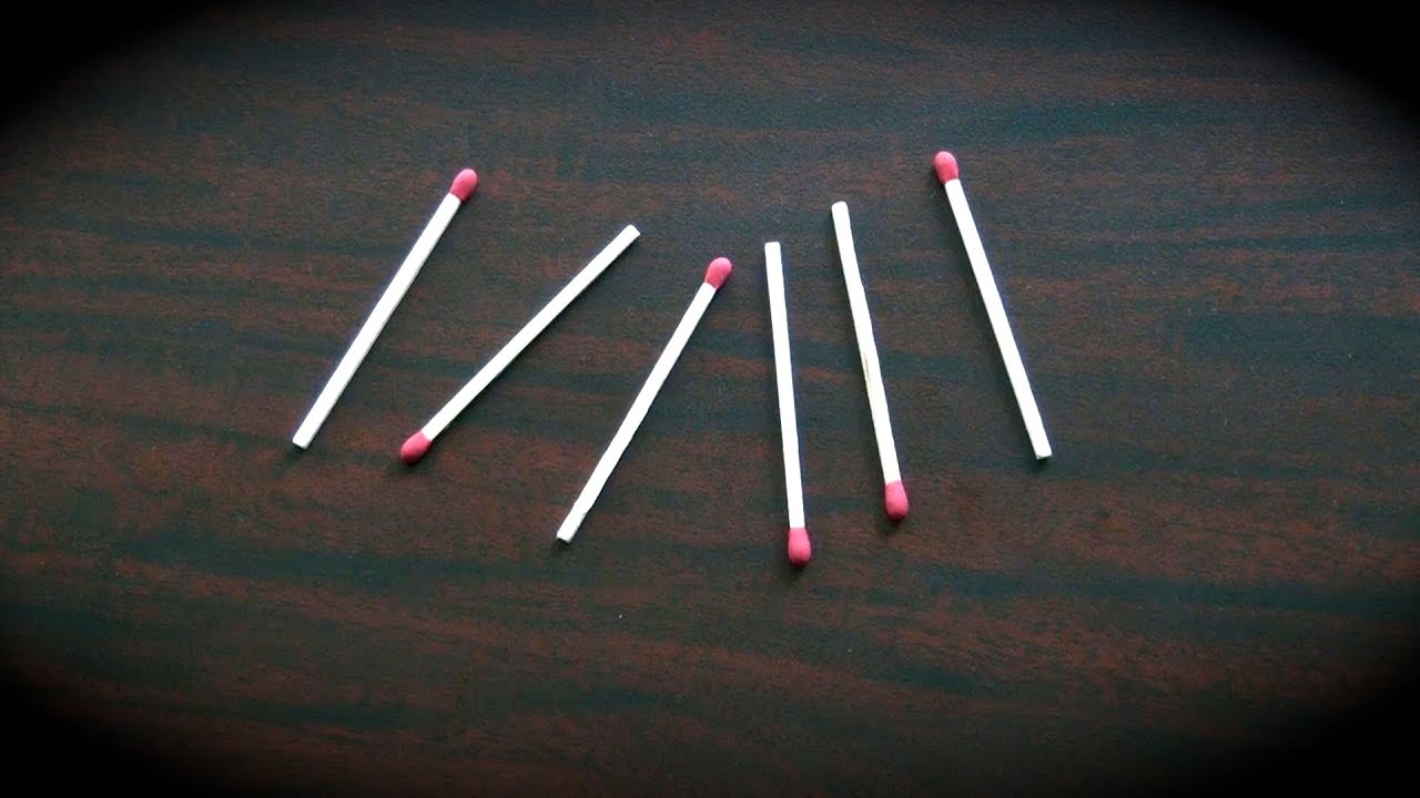 Formar 8 Triángulos con Seis Palitos - YouTube