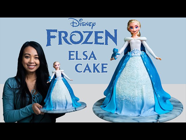 elsa dress birthday cake Elsa Doll Cake | Frozen Princess Elsa Doll Cake main image 0