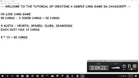 creating a basic card game in javascript
