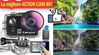 La migliore ACTION CAM 8K - Unboxing con dettagli e video - YARBER AR01
