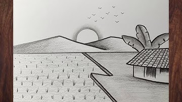 Vẽ ĐỀ TÀI PHONG CẢNH bằng BÚT CHÌ 6B | how to draw scenery with 6B pencil #vetranh