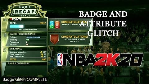 BADGE AND ATTRIBUTE GLITCH | NBA 2K20 #fix2k20