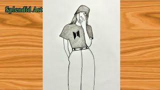 Bts drawing easy #shorts #youtubeshorts #bts