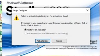 How to clear factorytalk activation fails problem?