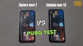 Sparx neo 7 Ultra vs Infinix hot 12 | PUBG Test | Robber playing