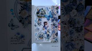 Blue Butterfly Aesthetic Journal Spread 🦋💙 | Cozy Scrapbook Journaling #asmr #scrapbooking #blue